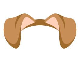 Cute Dog Ears Snapchat Filter png transparent