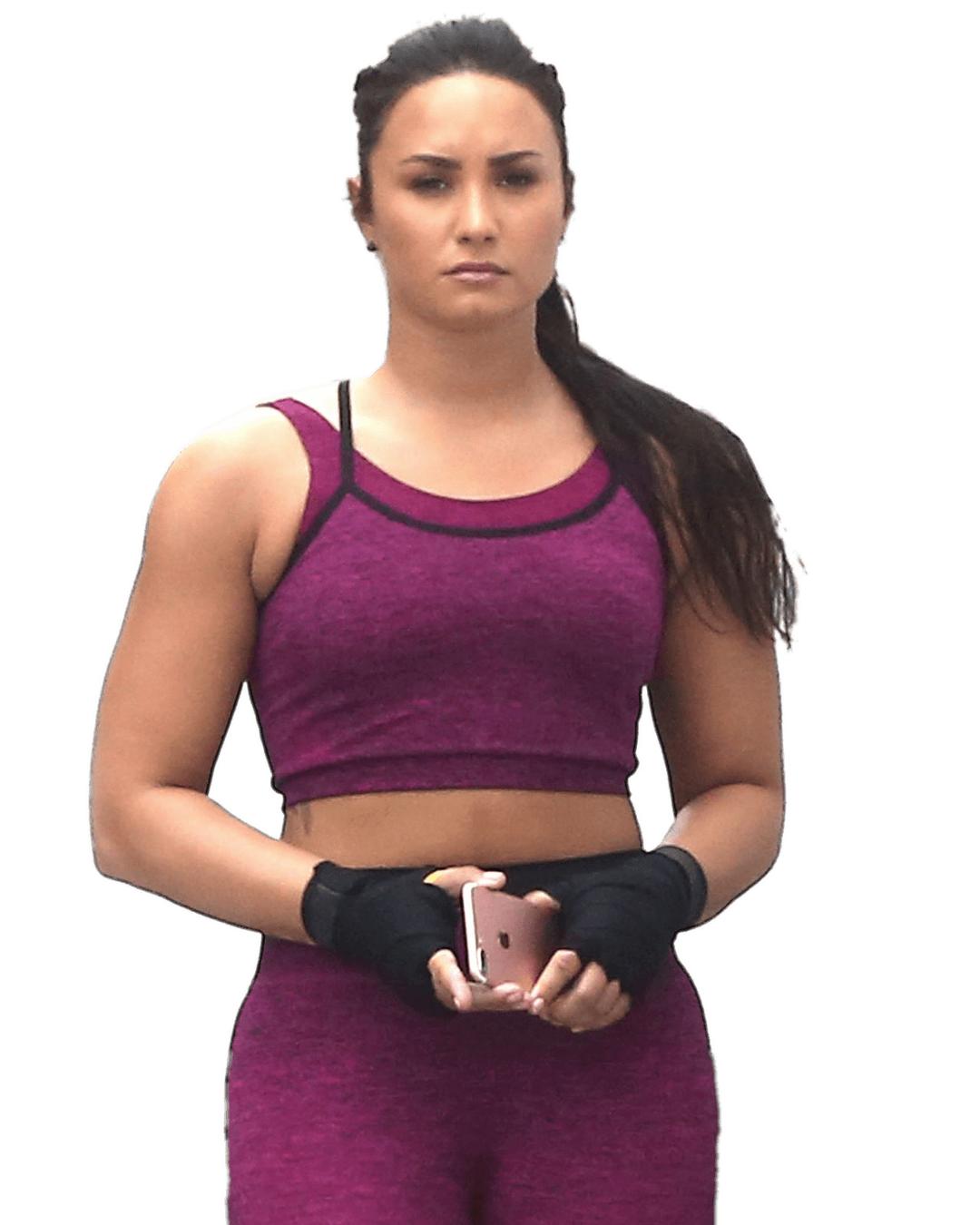 Demi Lovato Fitness Outfit png transparent