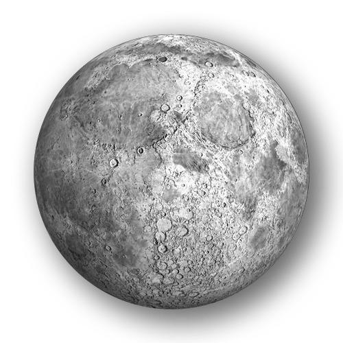 Detailed Moon With Shadow png transparent