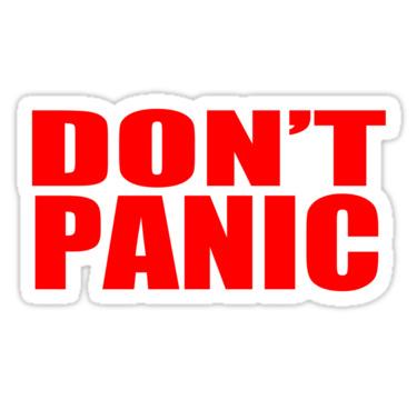 Don't Panic Sticker png transparent