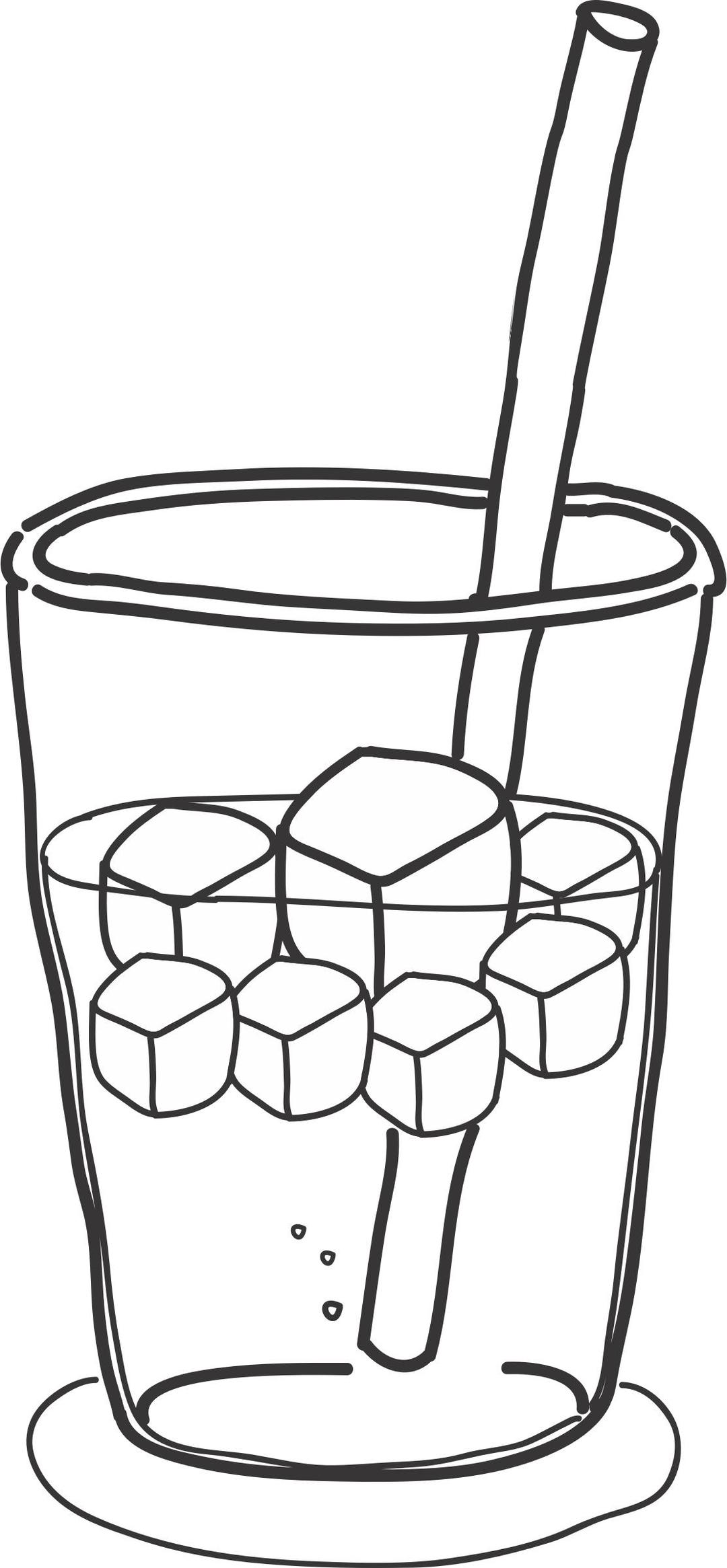Drink with ice png transparent