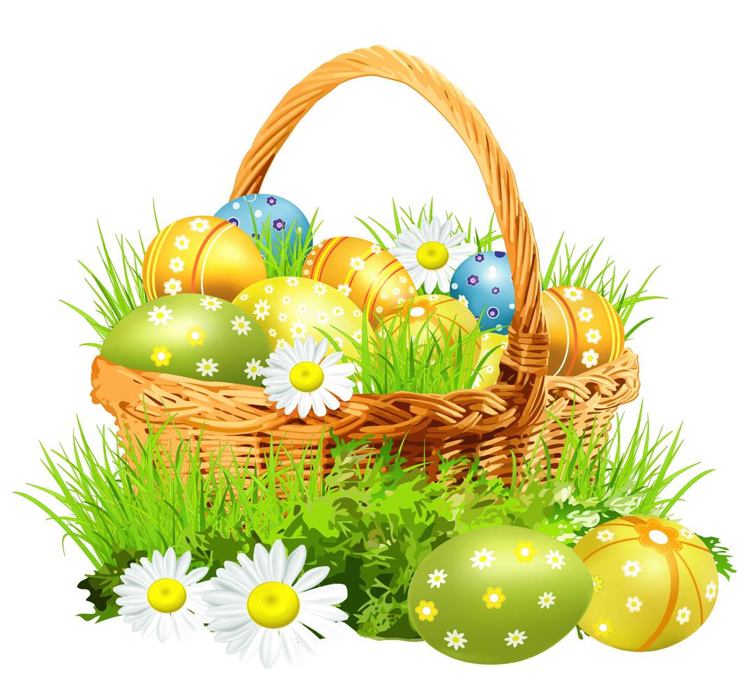Easter Basket Flowers png transparent