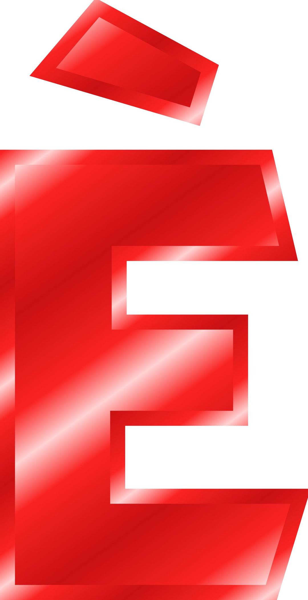Effect-Letters-Alphabet-red: È png transparent