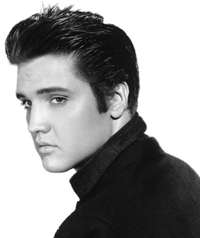 Elvis Presley Side View Black and White png transparent