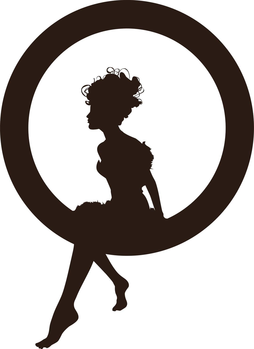 Fairy Sitting In Circle Silhouette png transparent
