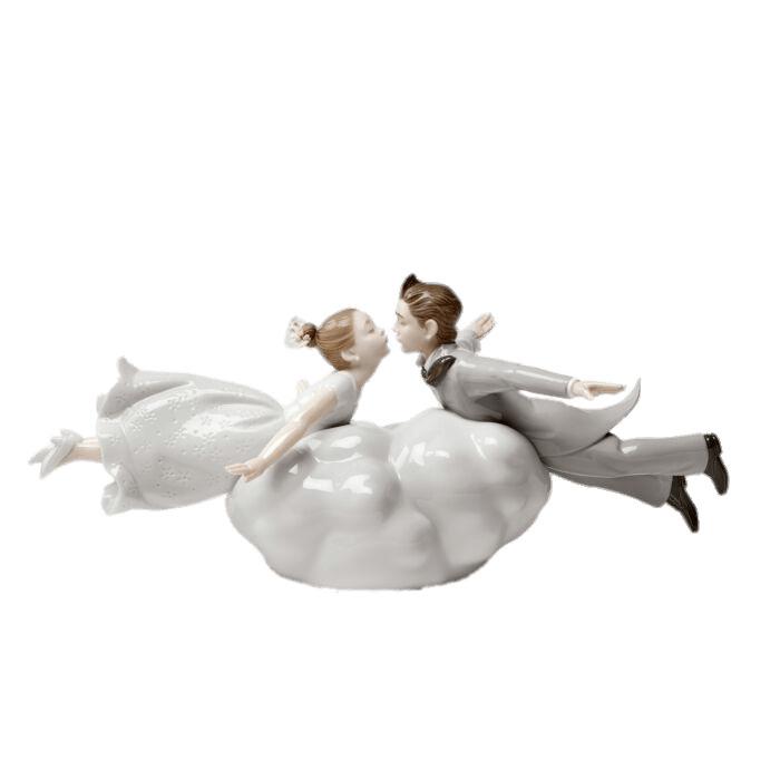Flying Bride and Groom Wedding Figurines png transparent