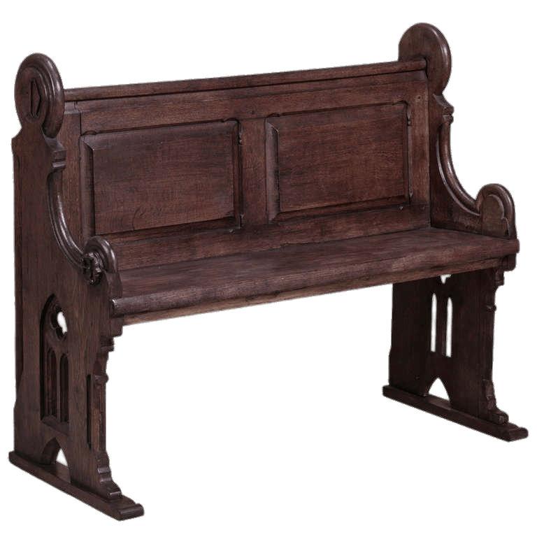 French Gothic Church Pew png transparent