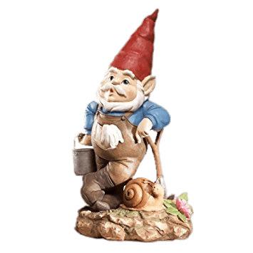 Garden Gnome and Snail png transparent
