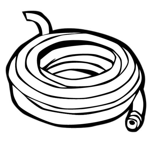 Garden Hose Black and White Clipart png transparent