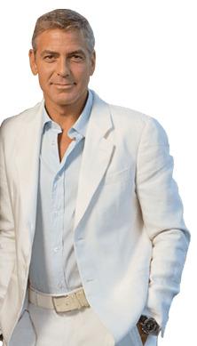 Georges Clooney White Suit png transparent
