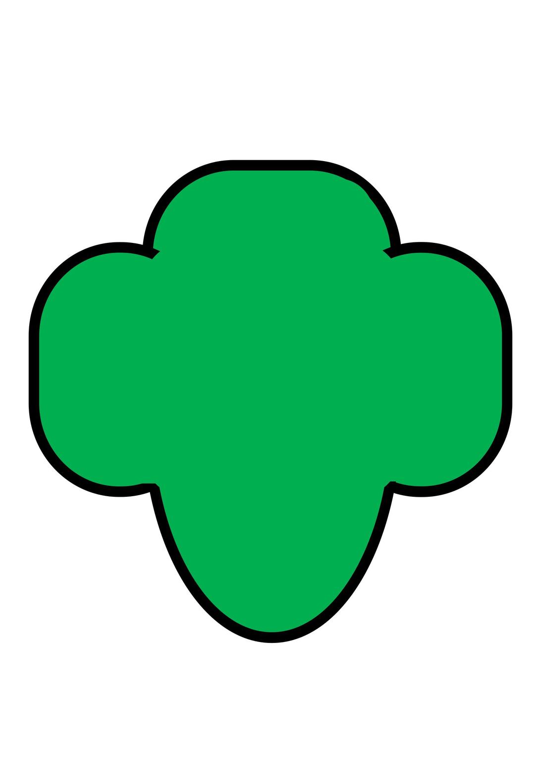 girl scout trifoil with outline png transparent