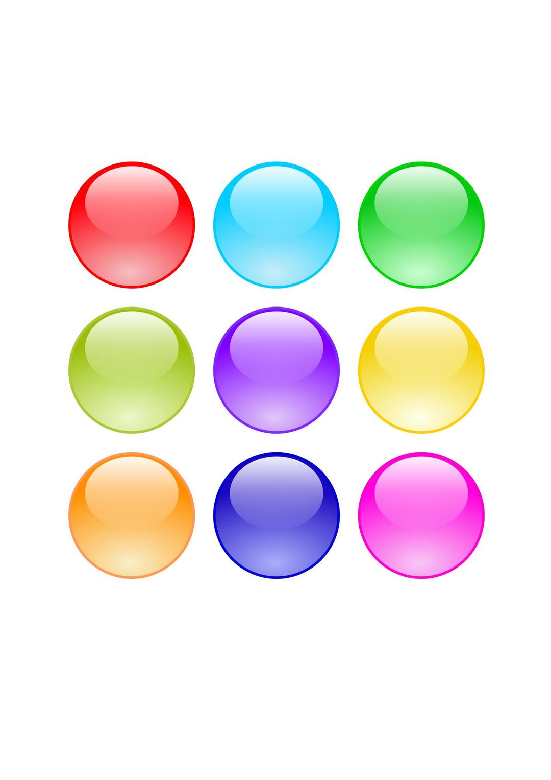 Glossy Circle Buttons png transparent