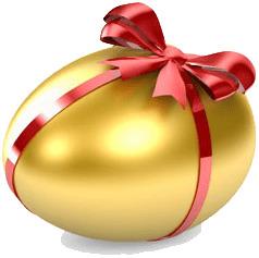 Gold Easter Egg With Ribbon png transparent