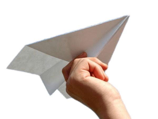 Hand Holding Paper Plane png transparent