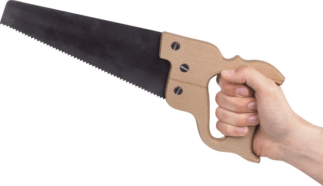 Hand Holding Saw png transparent