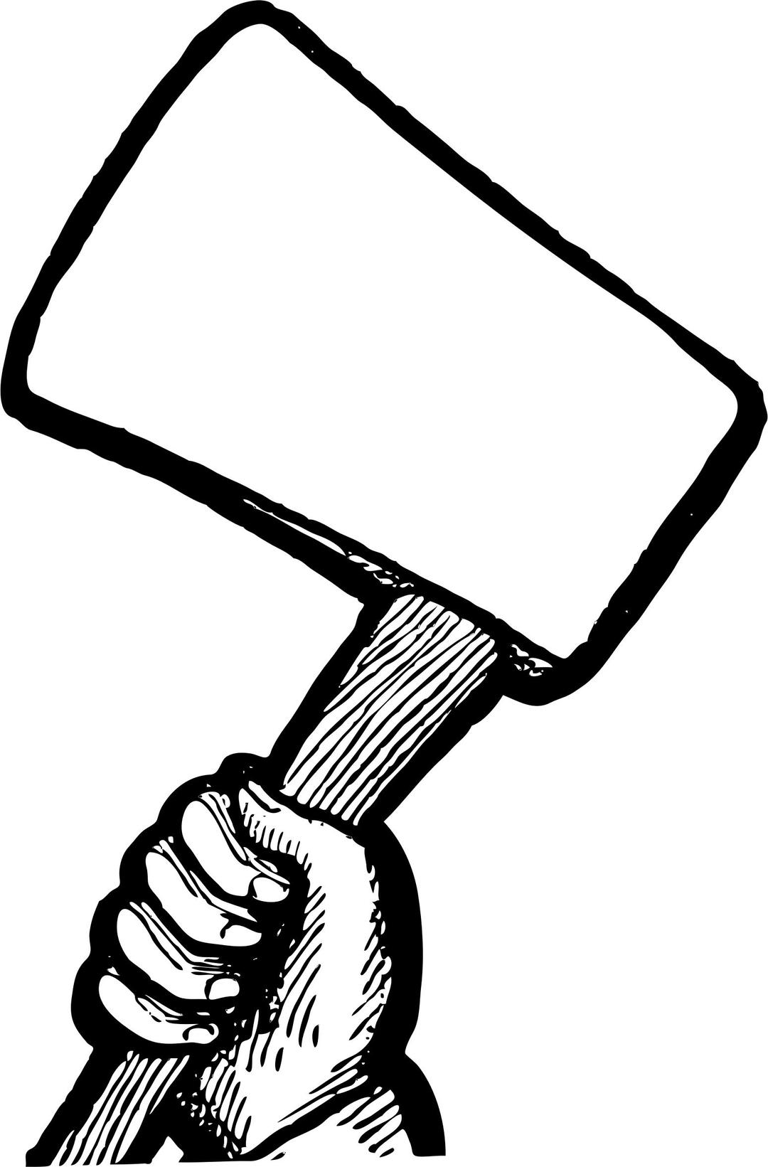 hand with hatchet  png transparent