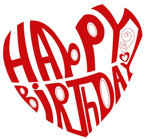 Happy Birthday Heart Shape png transparent