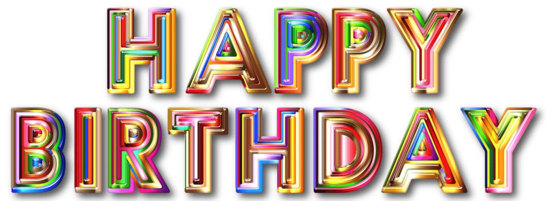 Happy Birthday Neon Sign png transparent
