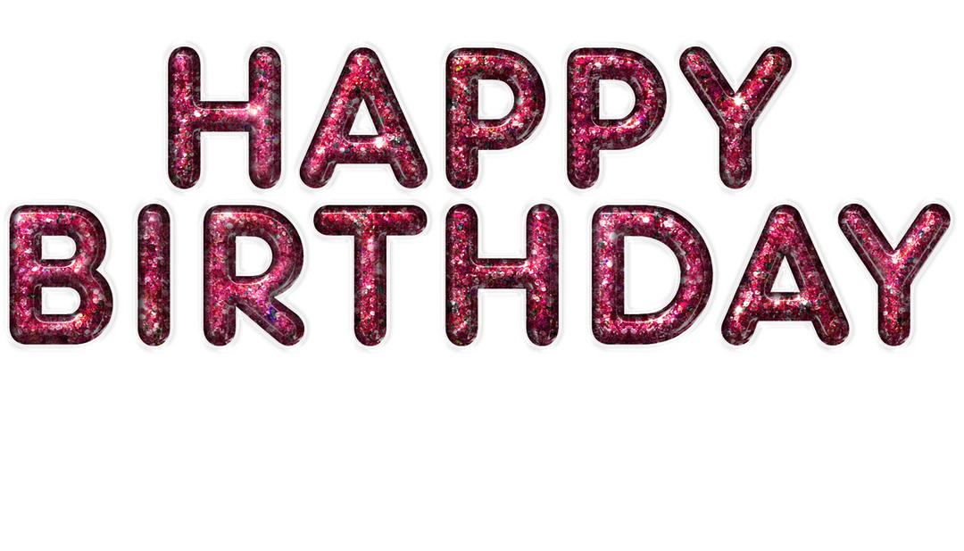Happy Birthday Purple Letters png transparent