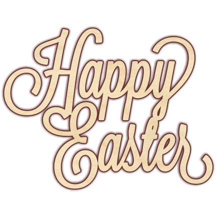 Happy Easter Curly Text png transparent