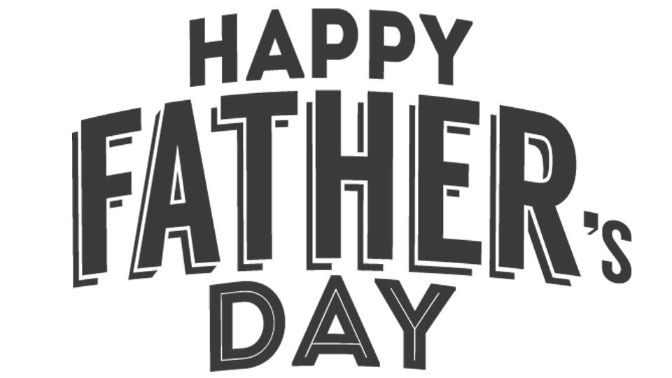 Happy Fathers Day Grey Text png transparent