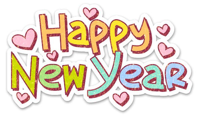 Happy New Year Sticker png transparent