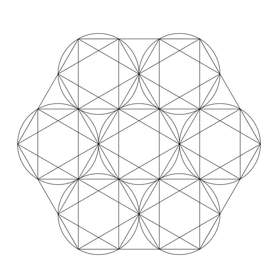 hexagrams in circles png transparent