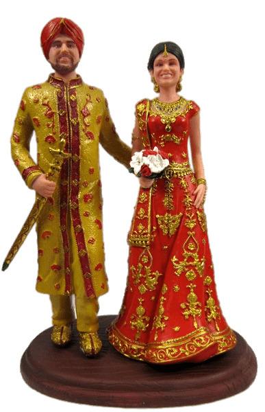 Indian Wedding Cake Topper Figurines png transparent