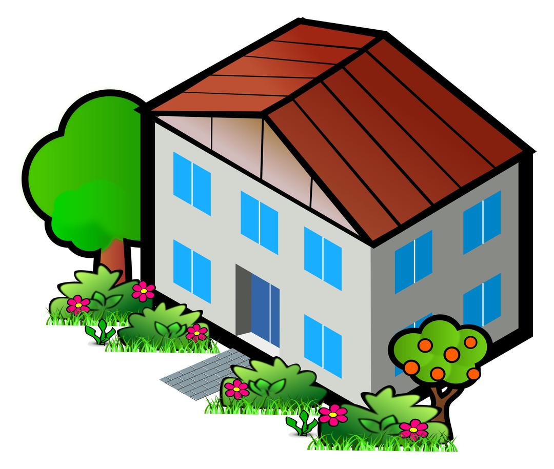 Iso City Grey House 3 png transparent