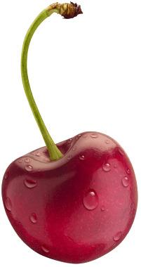 Isolated Cherry With Water png transparent