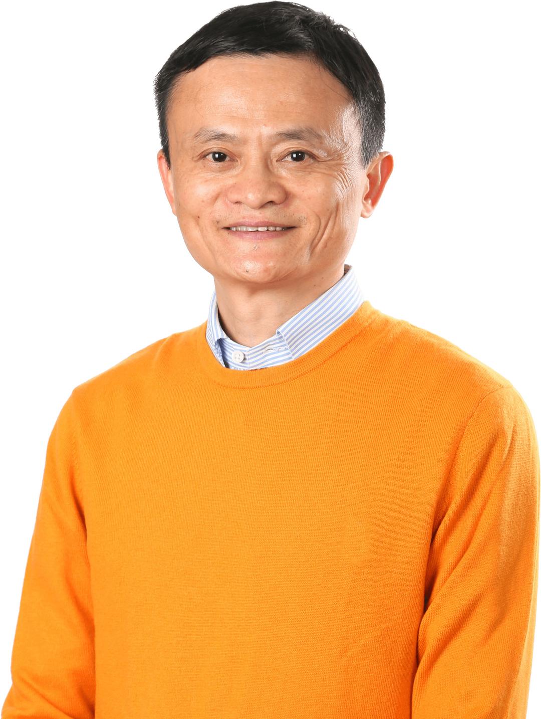 Jack Ma Orange Sweater png transparent