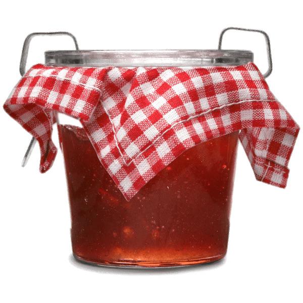 Jam Jar With Traditional Check Cover png transparent