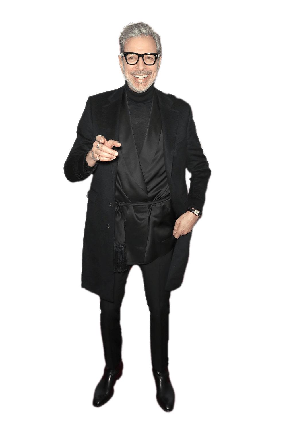 Jeff Goldblum Black Outfit png transparent