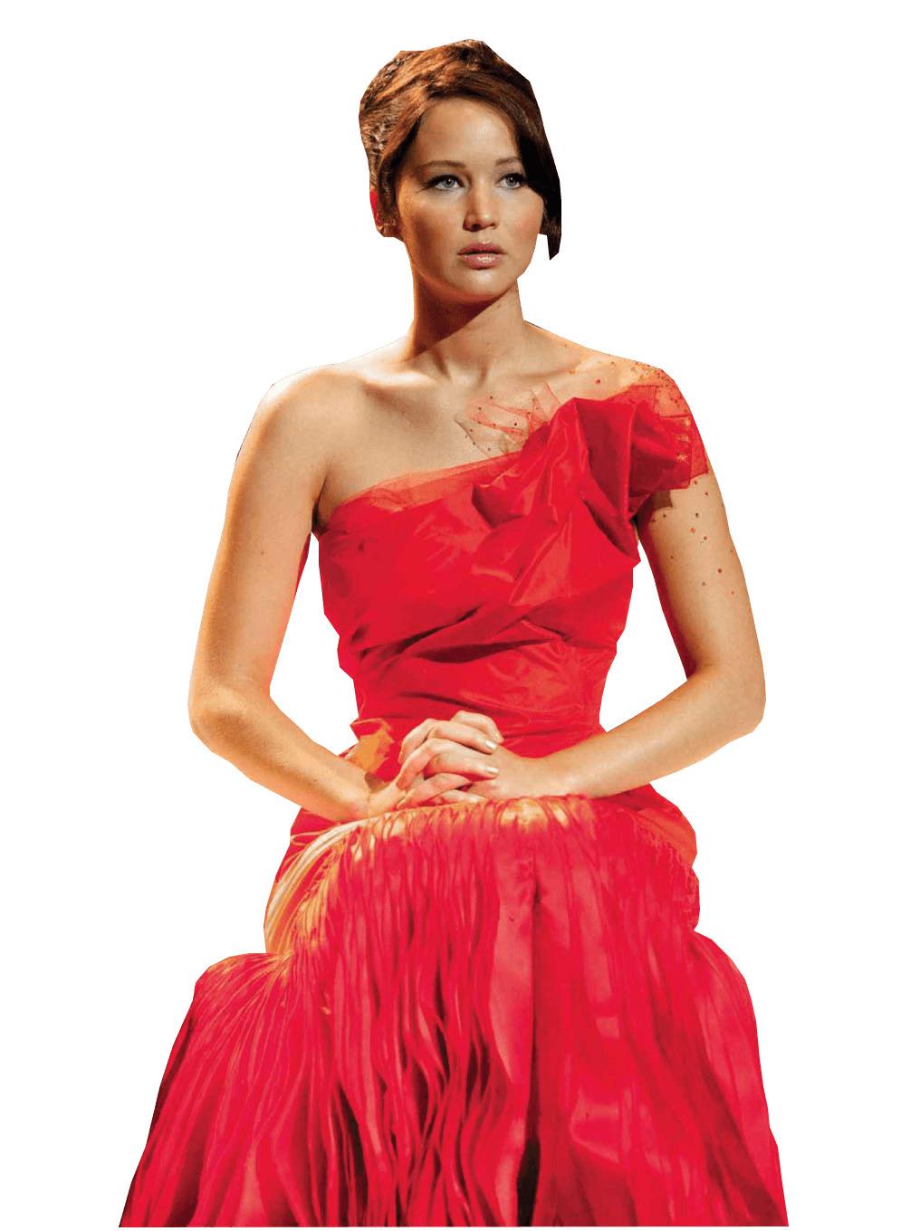 Jennifer Lawrence Red Dress png transparent