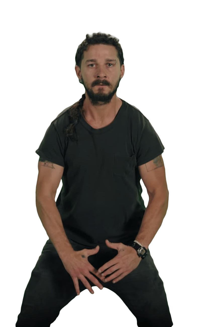 Just Do It Shia LaBeouf Focused png transparent