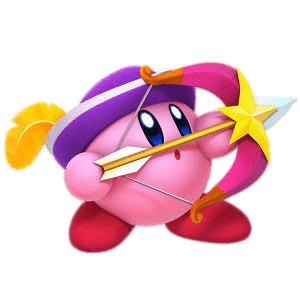Kirby Shooting An Arrow png transparent