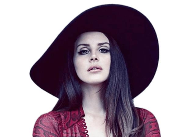 Lana Del Rey Round Black Hat png transparent