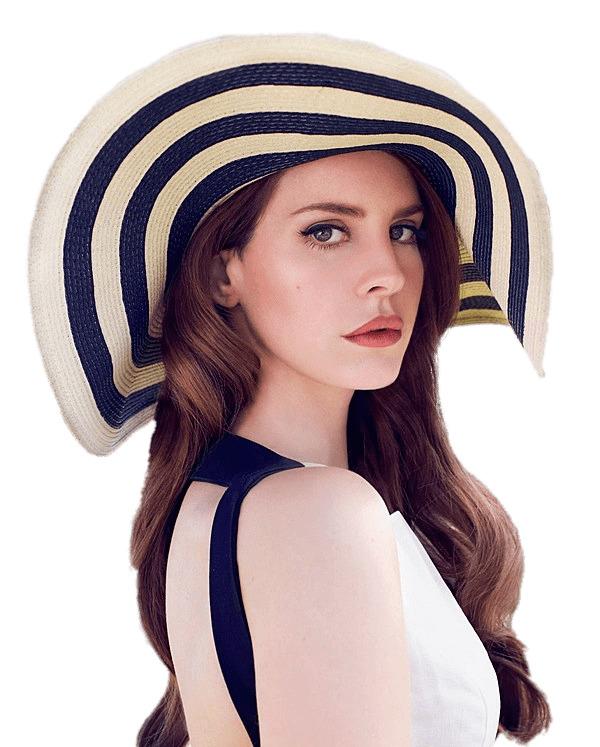 Lana Del Rey Striped Hat png transparent
