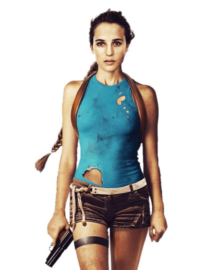 Lara Croft Armed png transparent