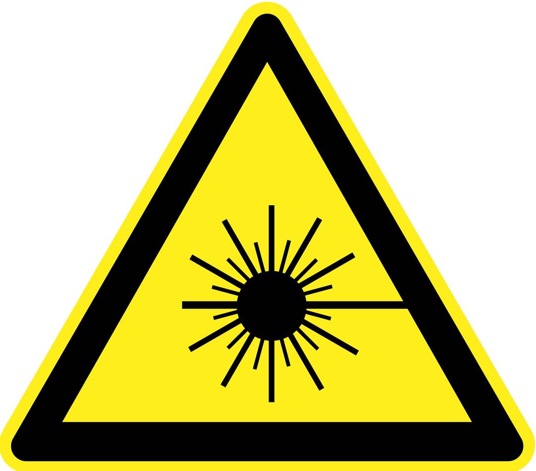 Laser Beam Warning Sign png transparent