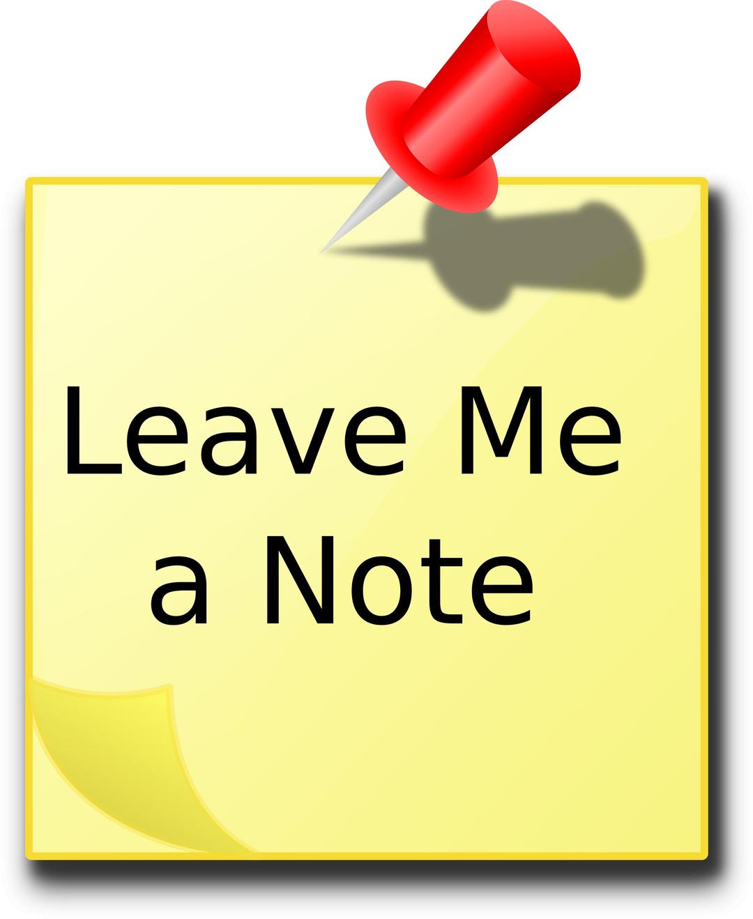 Leave Me A Note png transparent