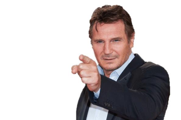 Liam Neeson Pointing png transparent