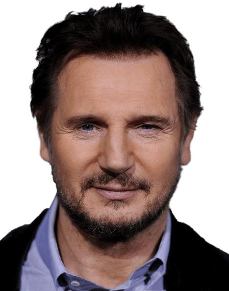 Liam Neeson Portrait Face png transparent