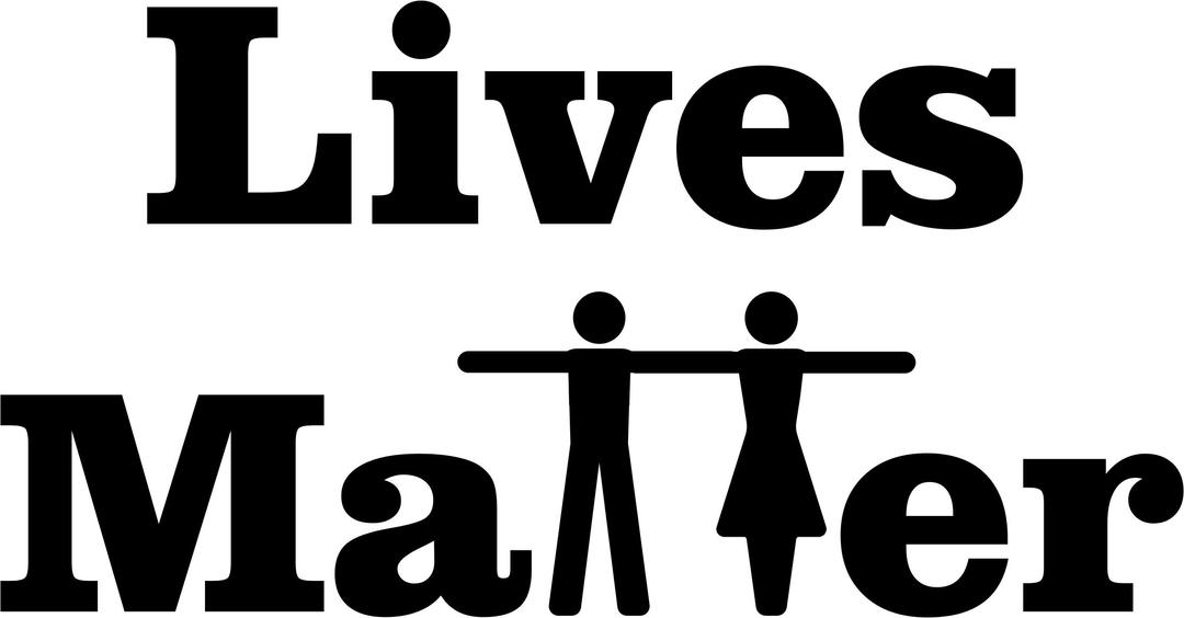 Lives Matter Typography png transparent