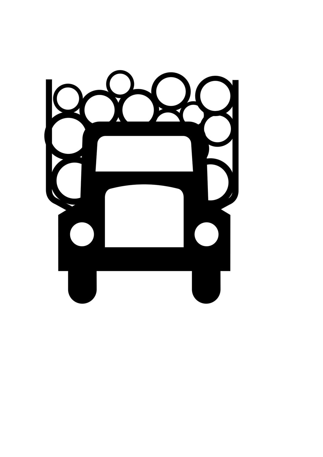 Logging Truck symbol or sign png transparent