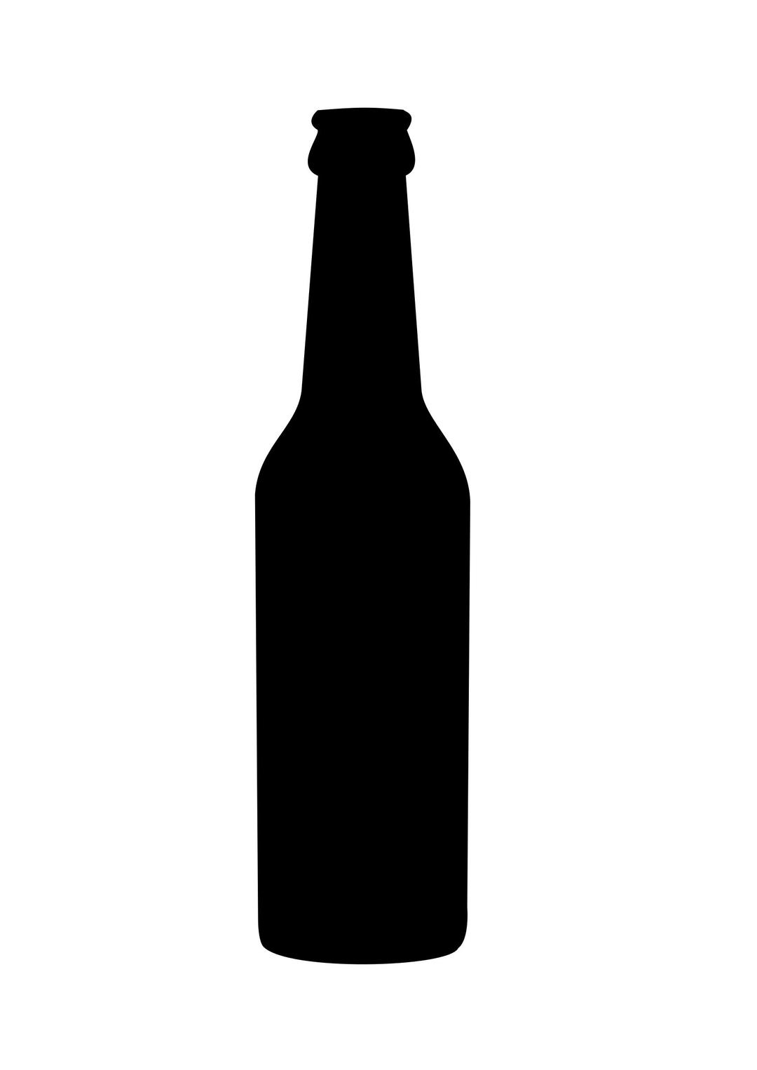 long neck bottle (silhouette) png transparent