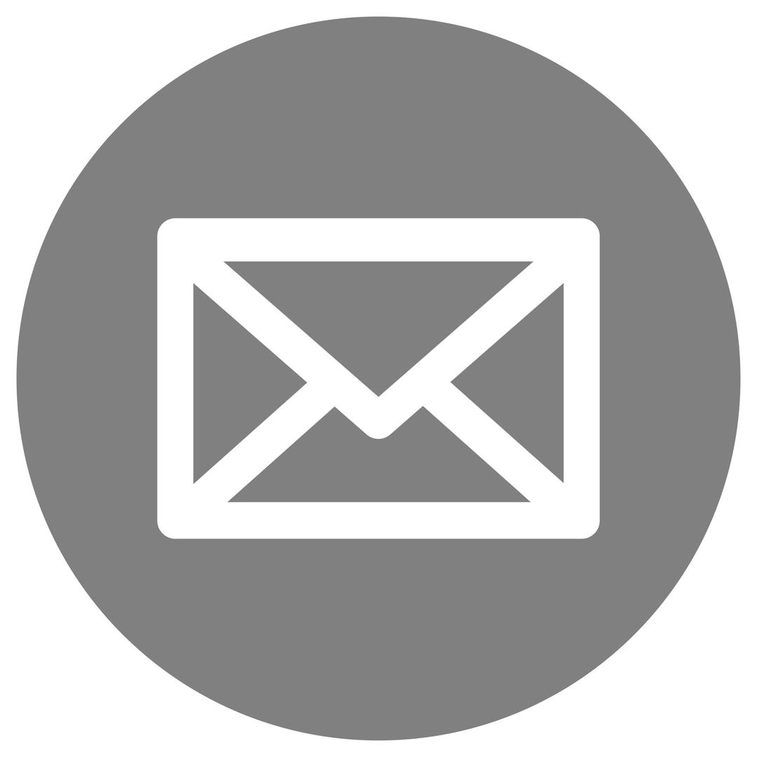 Mail Icon - White on Grey png transparent