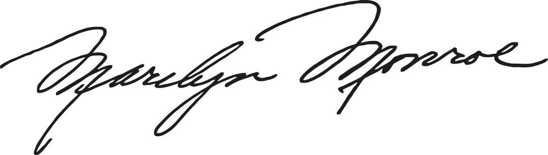 Marilyn Monroe Signature png transparent