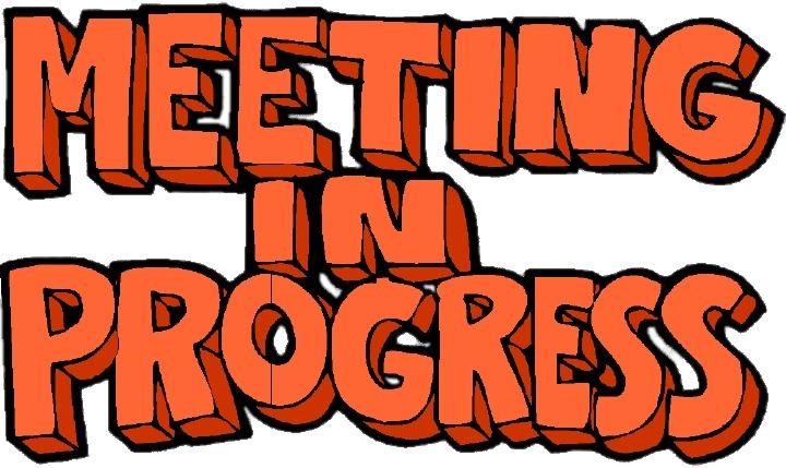 Meeting In Progress Letters png transparent