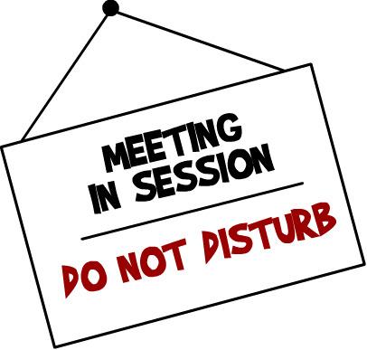 Meeting In Session Notice png transparent